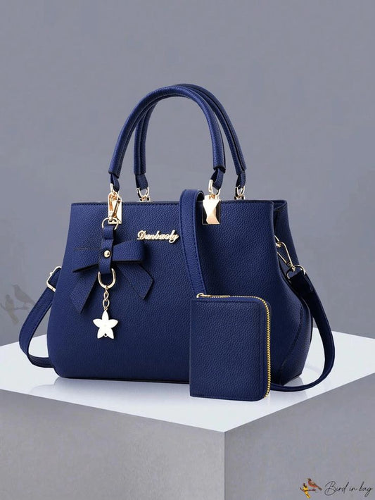 Bird in Bag Bowknot 2-Piece Handbag & Card Holder Set