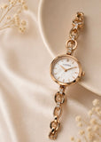 Luxéra Rose Gold Crystal Link Women’s Watch