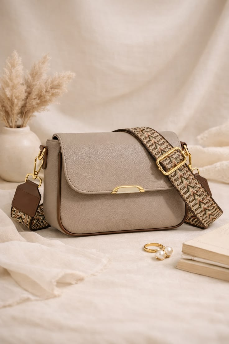 Minimal Taupe Crossbody Bag — Chic Neutral Sling for Everyday Wear
