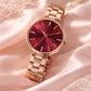 Rose Gold Ruby Watch ✨ | Chic & Affordable Luxury