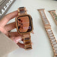 Luxury Rose Gold & Resin Link Bracelet Band for Apple Watch